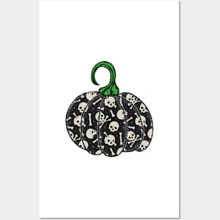 Halloween Trick or Treat Pirate Skull Pumpkin Posters and Art